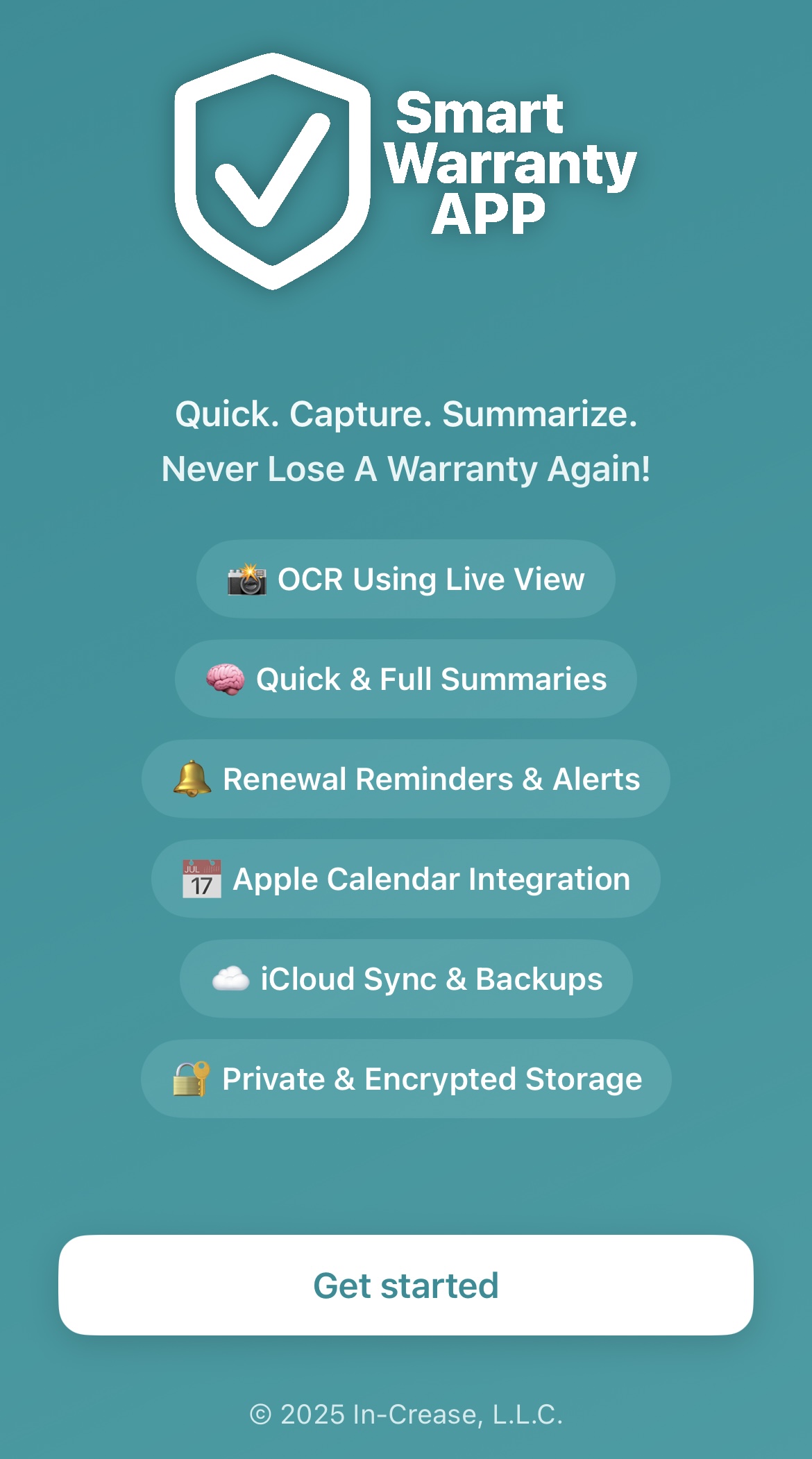 Screenshot of Smart Warranty App showing warranty list and expiration reminders
